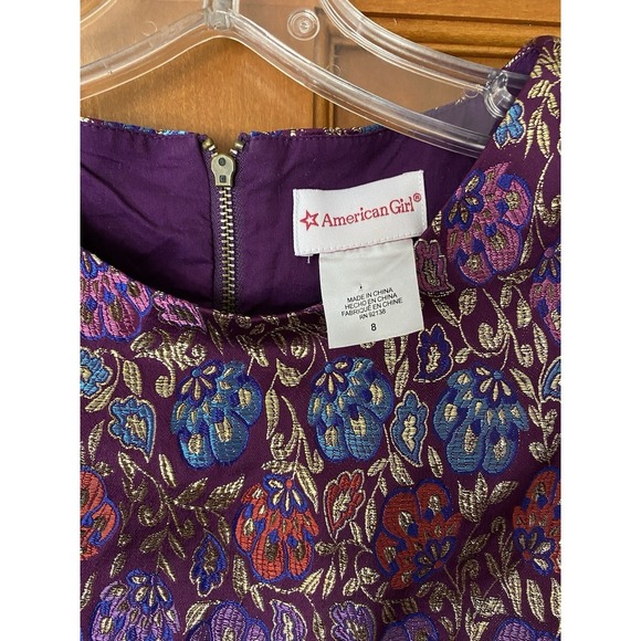 AMERICAN GIRL Retired 2017 FANCY HOLIDAY DRESS Size 8 Embroidered Party Matching - Picture 4 of 9
